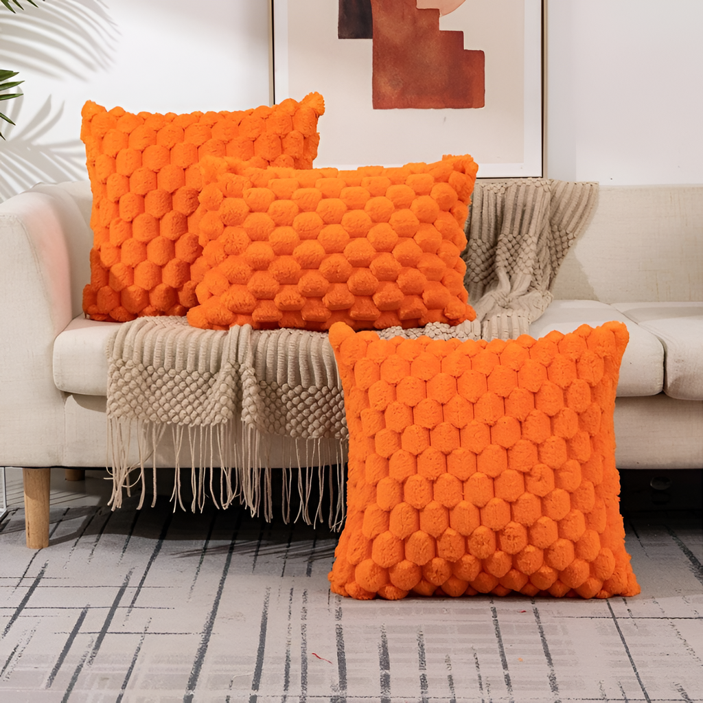 Funda de Cojín con Textura Relieve - Decoración de Hogar