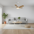 Ventilador de Techo con Aspas Curvas Minimalista - Regulable