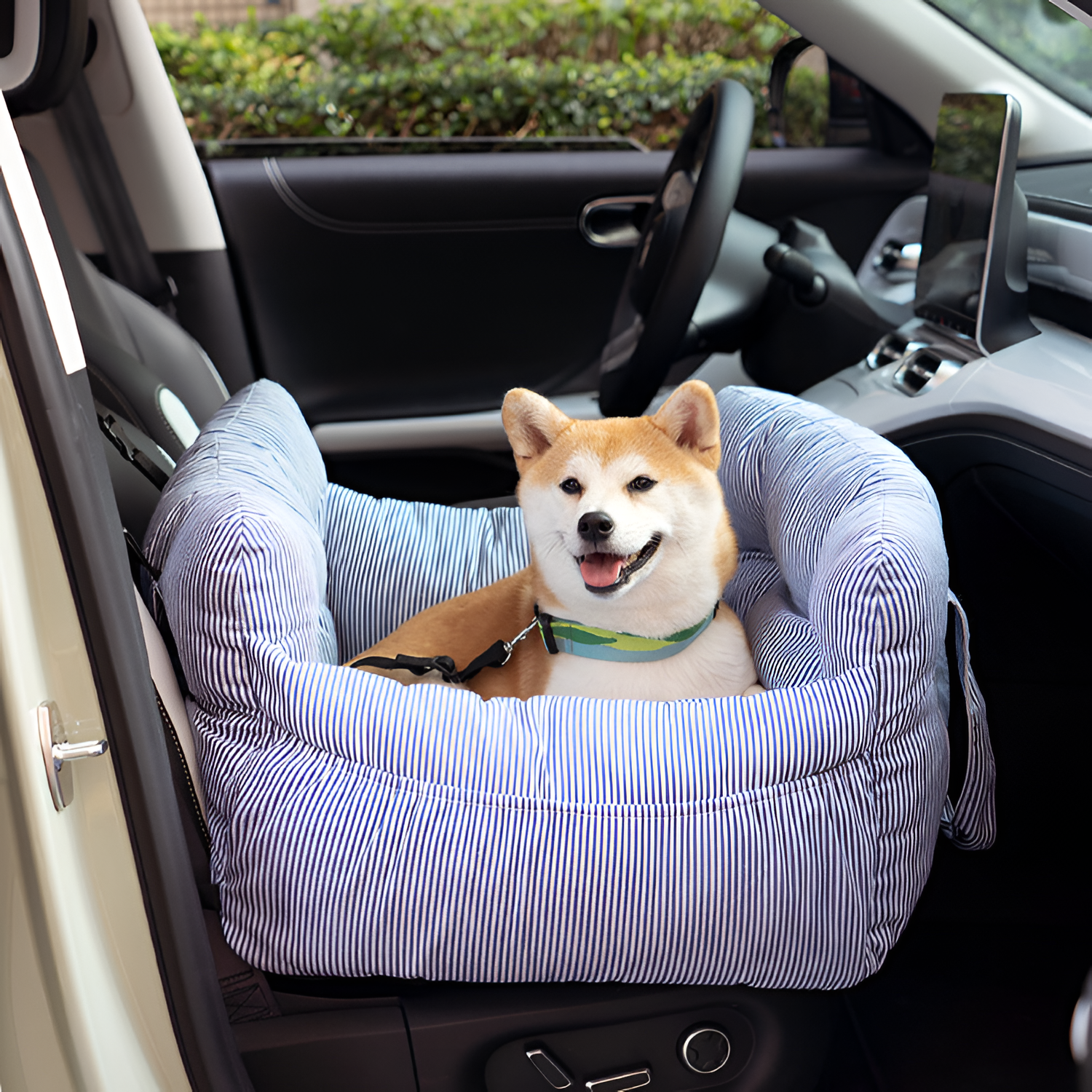 Asiento Elevador Portátil de Cuadros para Mascota - Cama de Viaje