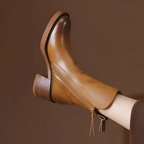 Botines de Tacón en Bloque con Cremallera para Mujer - Estilo Urbano