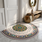 Alfombra Bohemia Mandala – Alfombra Semicircular Decorativa