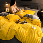 Juego de ropa de cama con textura acanalada - Extragrande
