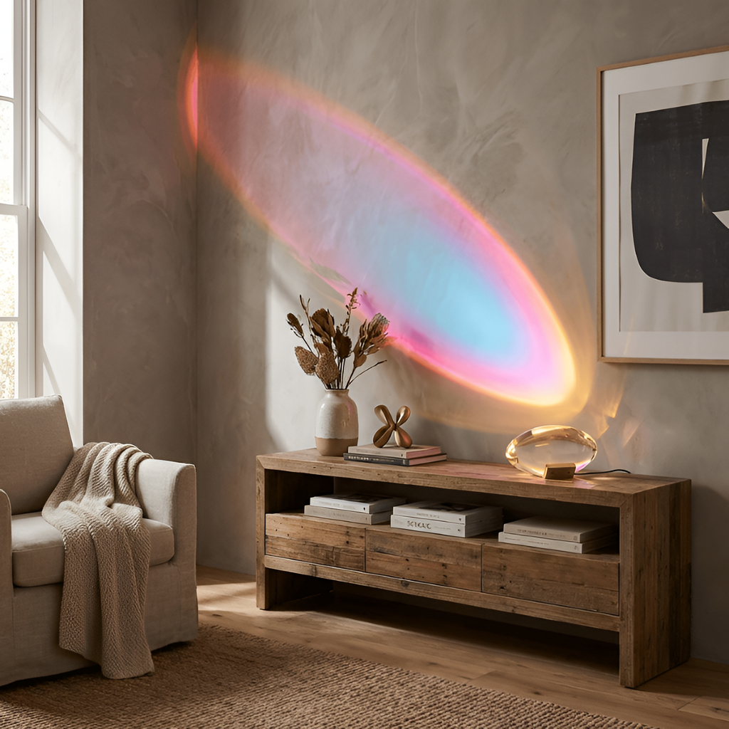 Lámpara Mesa Cristal Minimalista - Escultórica