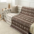 Manta Decorativa con Flecos - Cubresofá Estilo Tribal