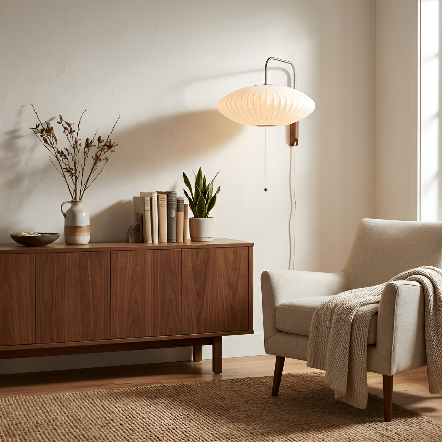 Aplique Pared Minimalista Mid-Century - Brazo Móvil