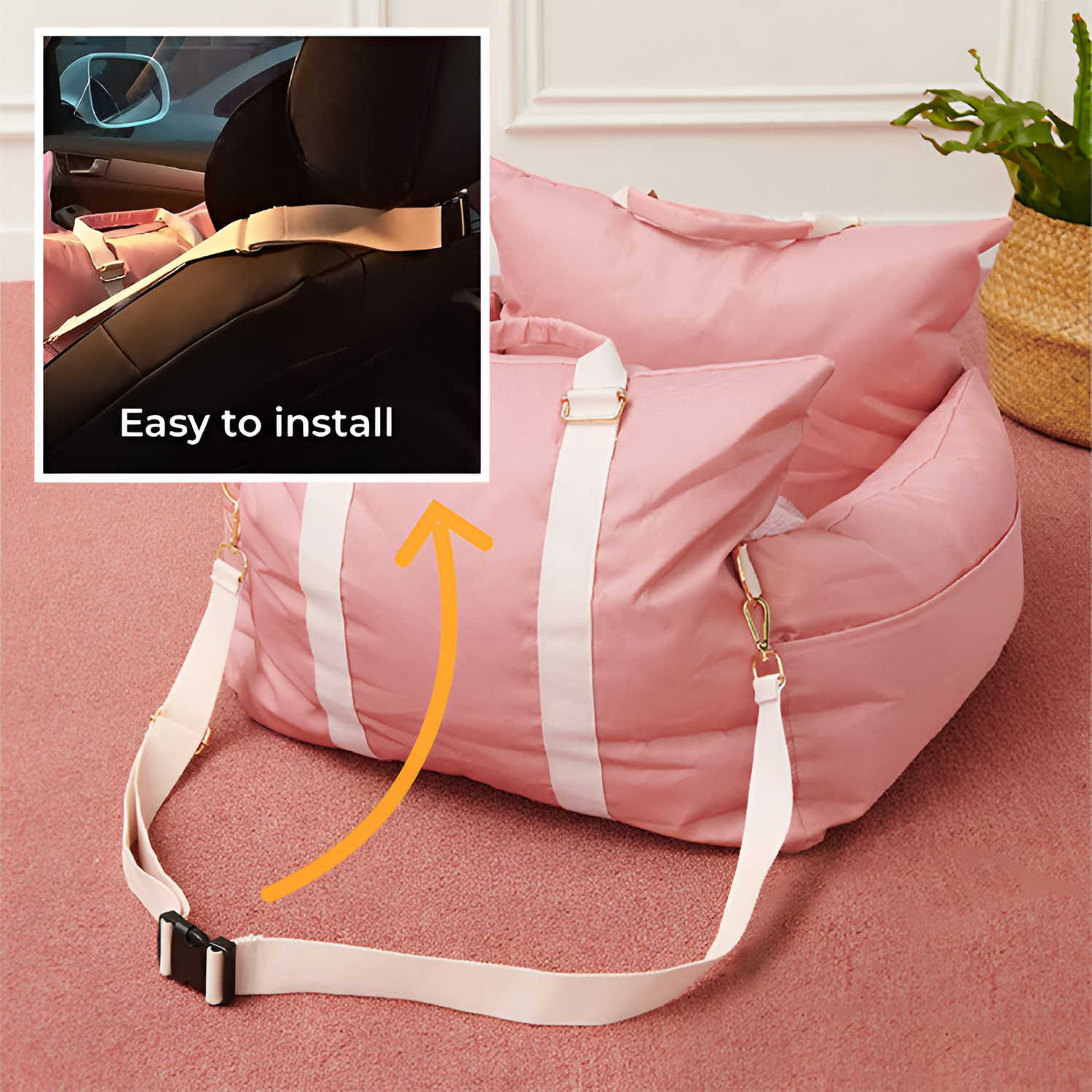 Cojín Acolchado Monocromático para Asiento - Ajustable