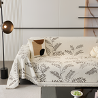 Funda de Sofá con Estampado Botánico - Manta Decorativa