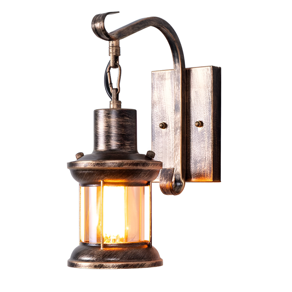 Linterna de Pared Industrial Enjaulada - Vintage