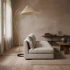 Lámpara de Pie de Arco Minimalista - Plisada