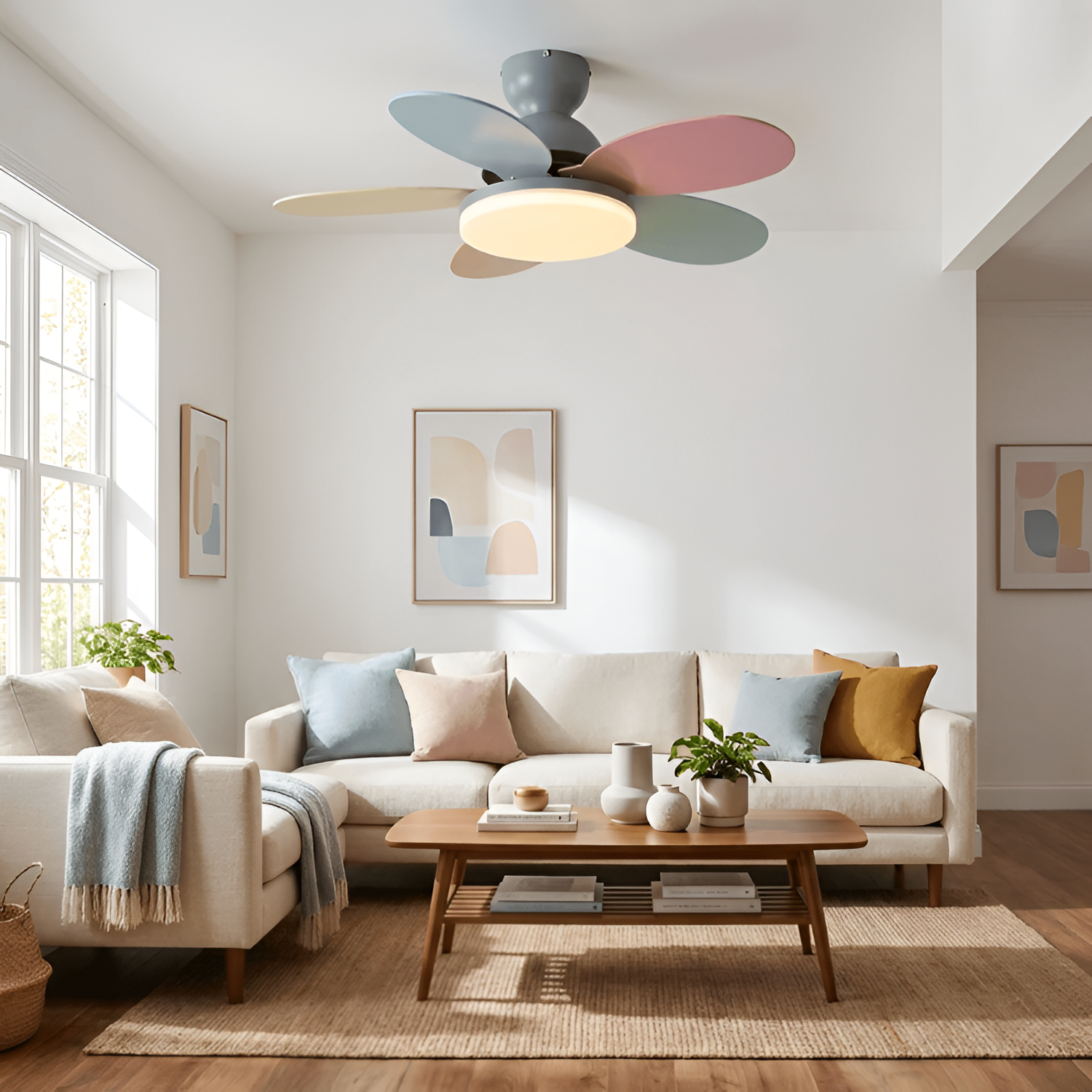 Ventilador de Techo Empotrado de Varias Aspas - Regulable