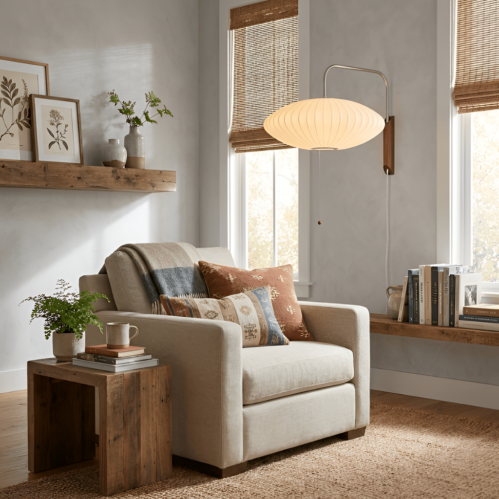 Aplique Pared Minimalista Mid-Century - Brazo Móvil