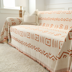 Manta Decorativa con Flecos - Cubresofá Estilo Tribal