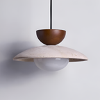 Lámpara Colgante de Travertino Minimalista - Geométrica