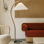 Lámpara de Pie de Arco Minimalista - Plisada