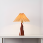 Lámpara de Mesa Plisada Minimalista - Regulable