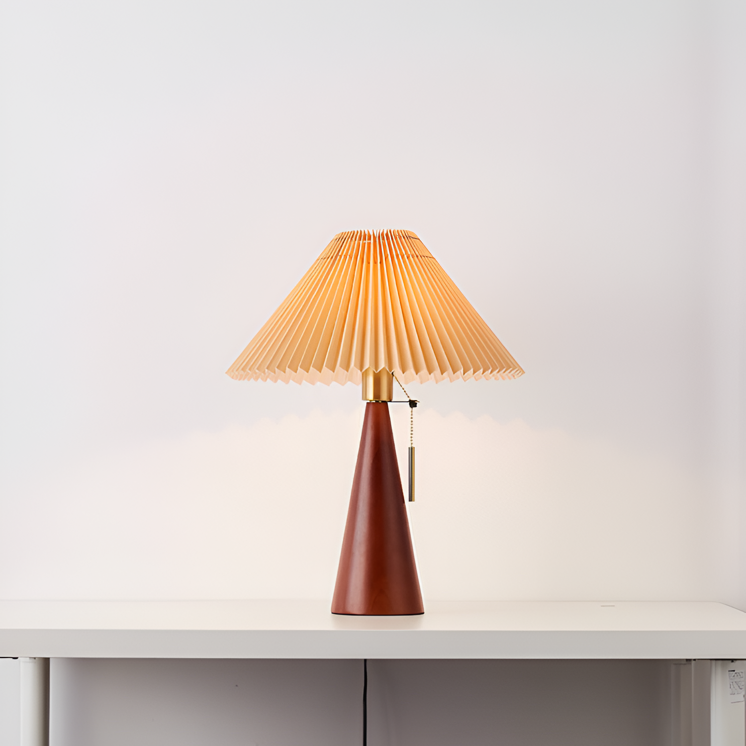 Lámpara de Mesa Plisada Minimalista - Regulable