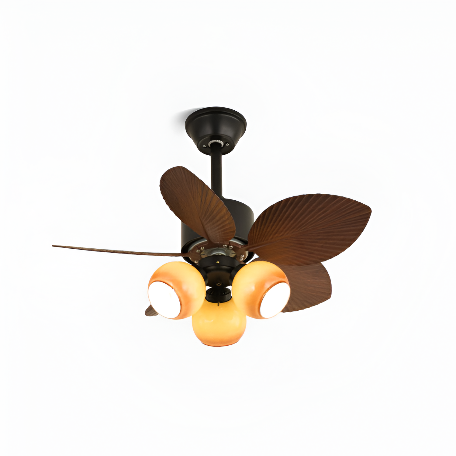 Ventilador de Techo con Hojas de Palma Tropical - Luz Integrada