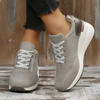 Tenis Para Mujer Con Cremallera Lateral Y Cordones - Brunch De Fin De Semana