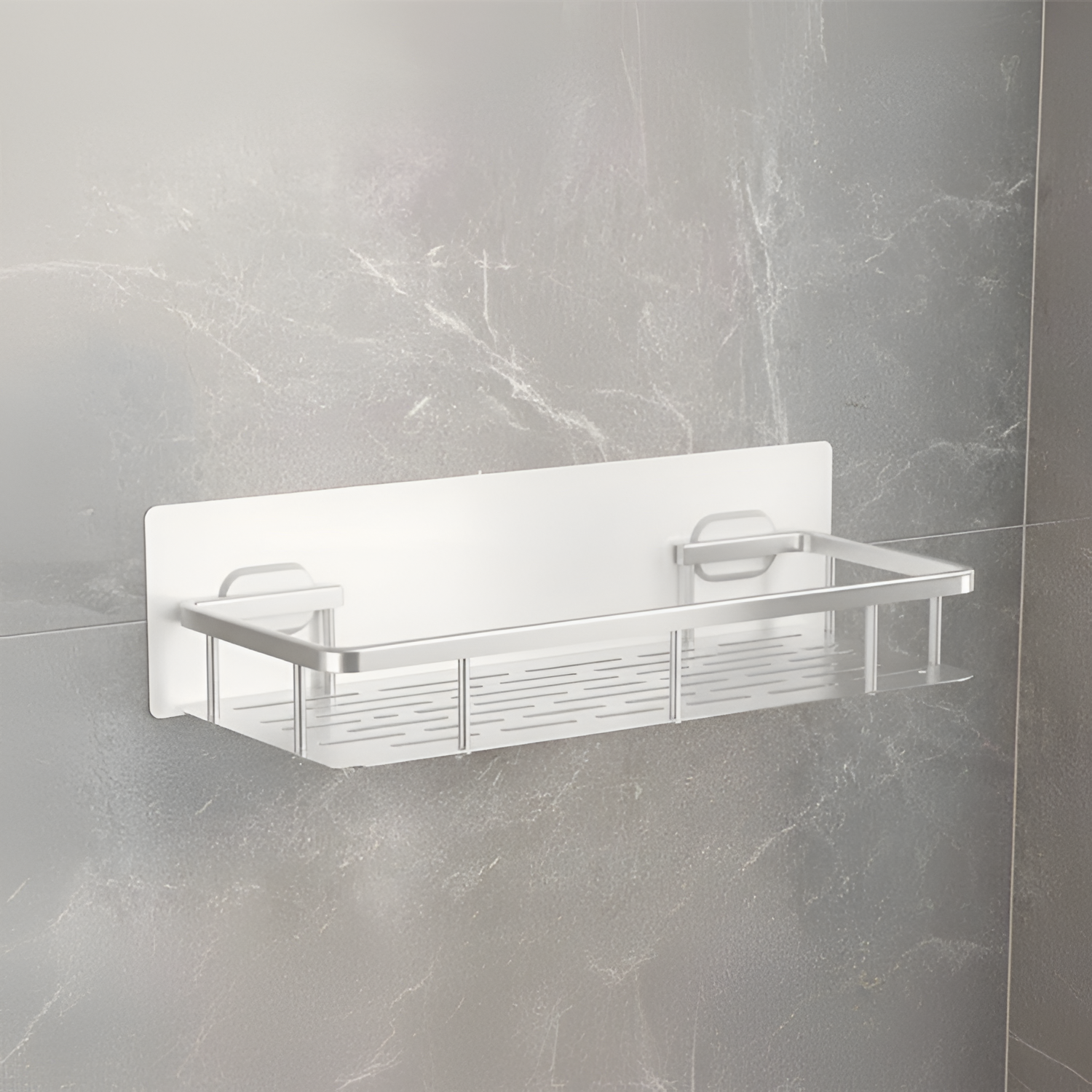 Caddy de Pared Adhesivo Minimalista - Ahorro de Espacio