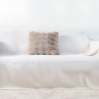 Cojín Decorativo con Relieve - Estilo Neutro Estriado