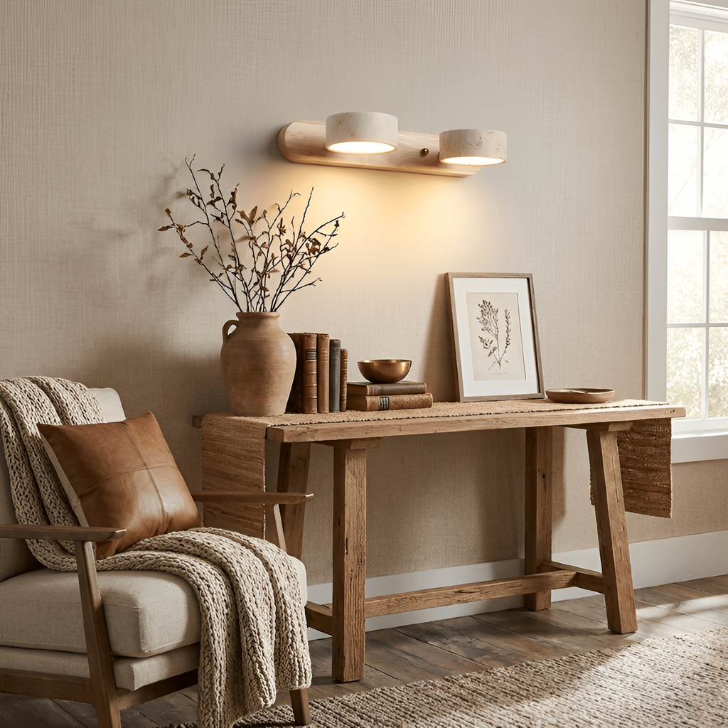 Lámpara de Pared Travertine Minimalista - Ajustable