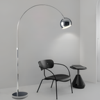 Lámpara de Pie de Arco Angulada Minimalista - Ajustable
