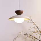 Lámpara Colgante de Travertino Minimalista - Geométrica