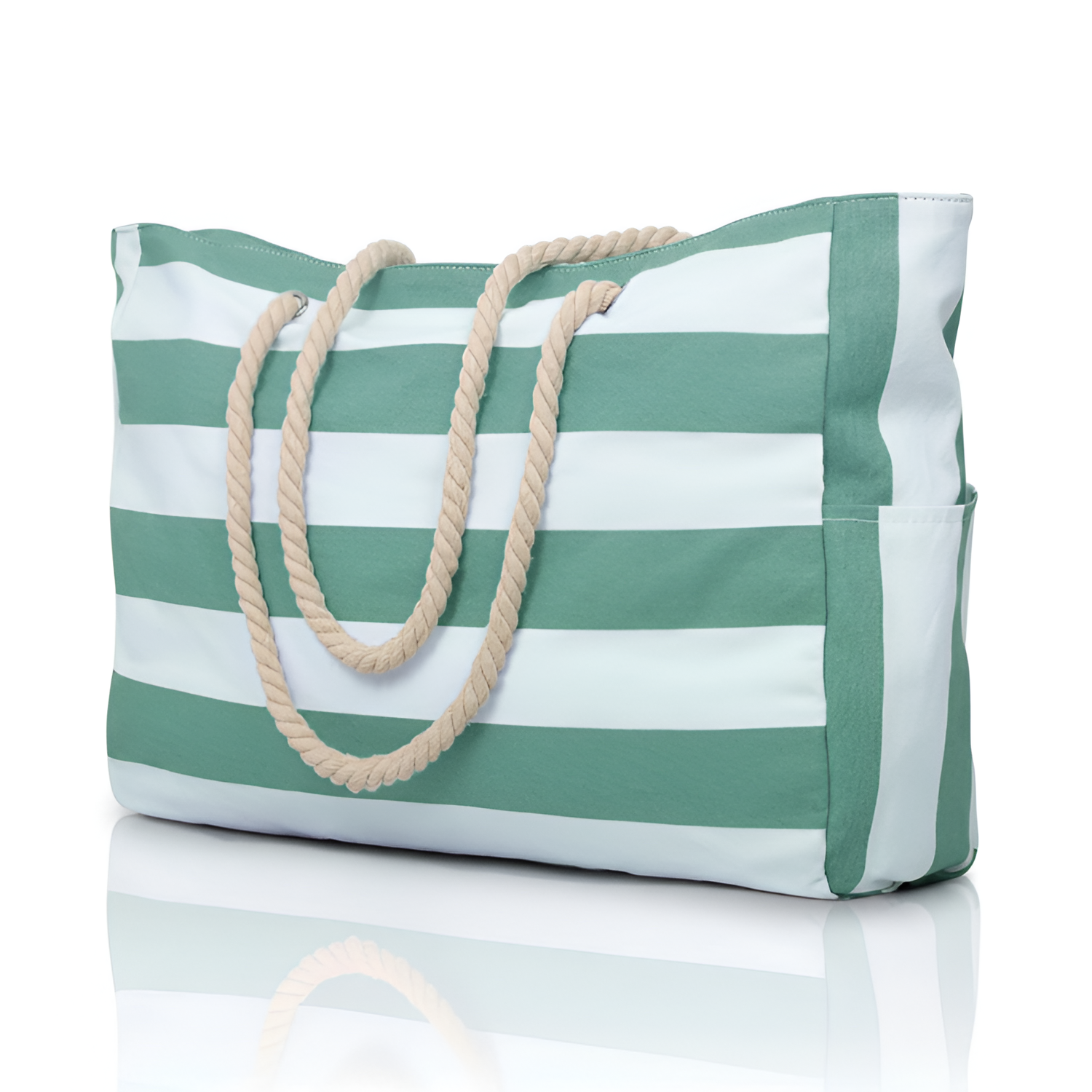 Bolsa de Lona a Rayas para Viaje y Playa - Amplia