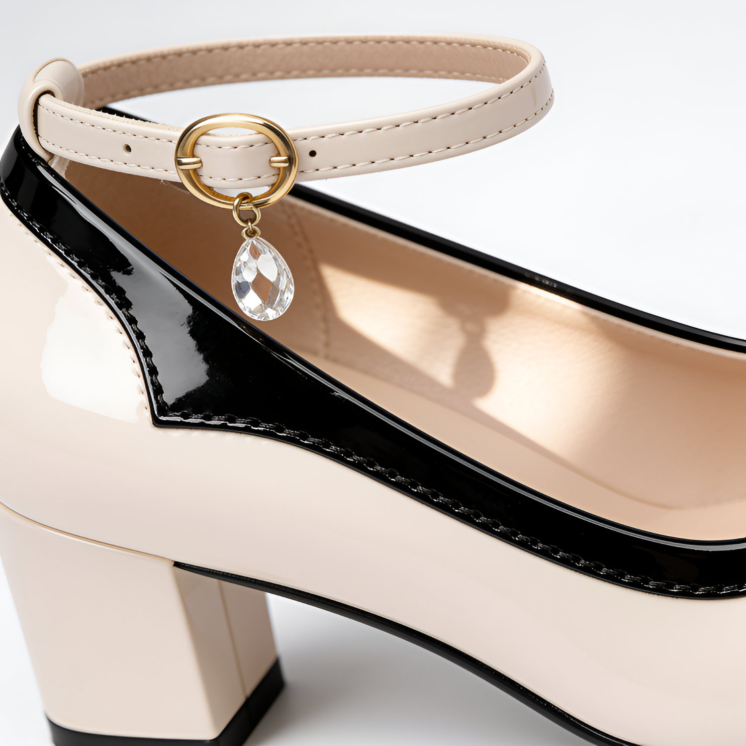 Zapatos De Tacón De Bloque Con Correa Al Tobillo Para Mujer - Ropa De Oficina