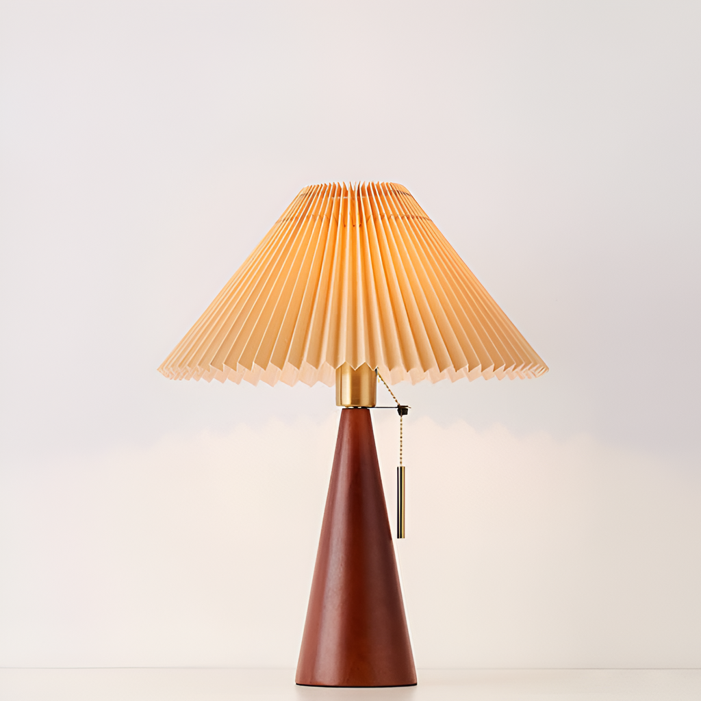 Lámpara de Mesa Plisada Minimalista - Regulable