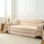 Manta Decorativa con Flecos - Cubresofá Estilo Tribal