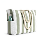 Bolsa de Lona a Rayas para Viaje y Playa - Amplia