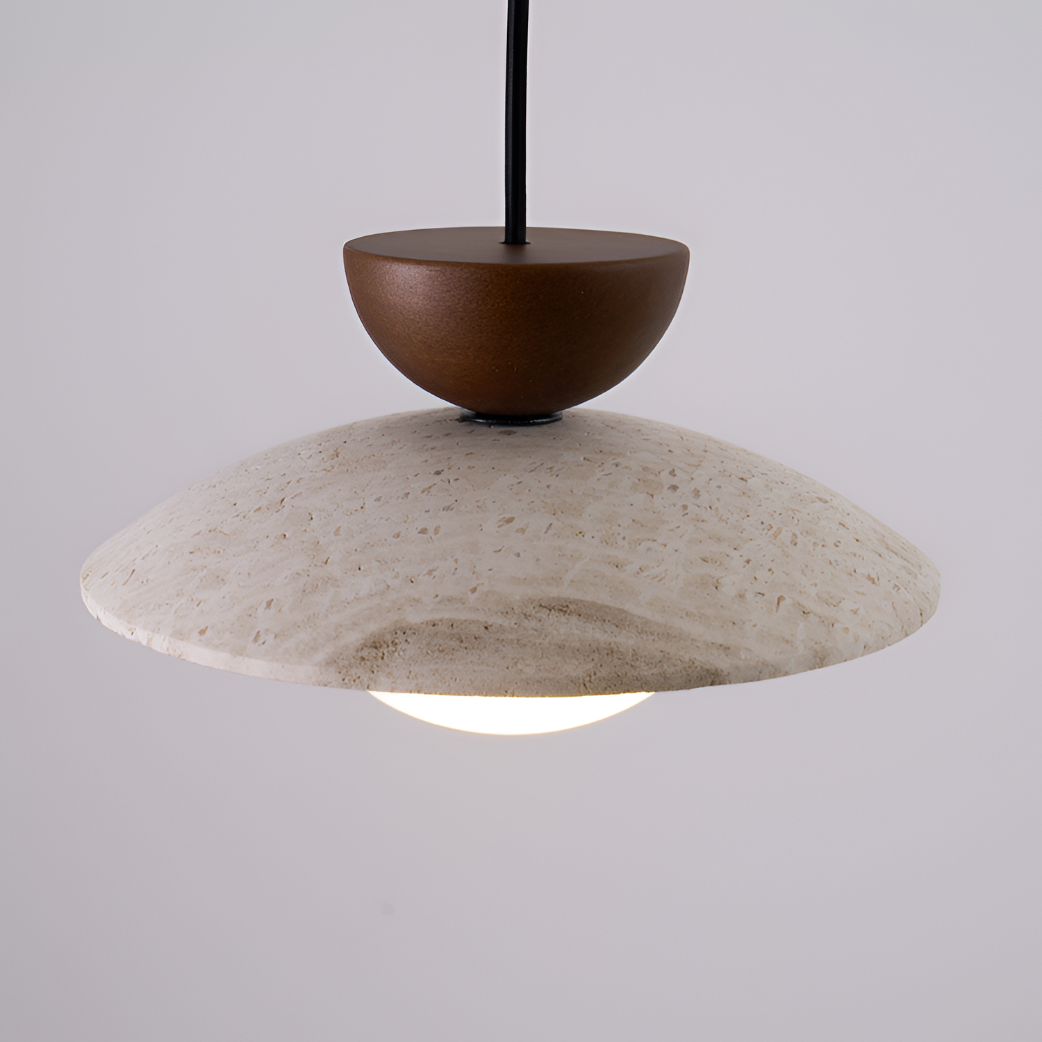 Lámpara Colgante de Travertino Minimalista - Geométrica