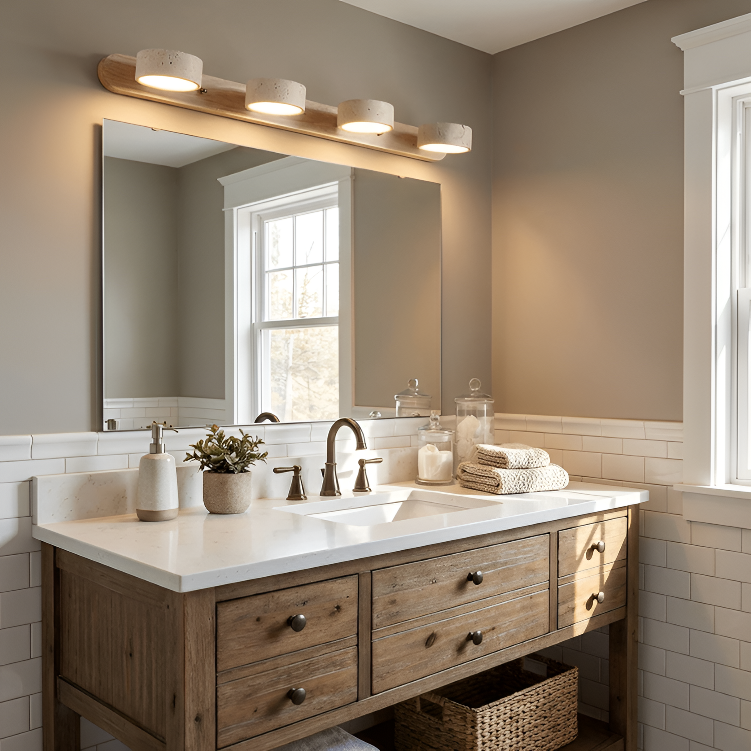 Lámpara de Pared Travertine Minimalista - Ajustable