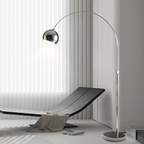 Lámpara de Pie de Arco Angulada Minimalista - Ajustable