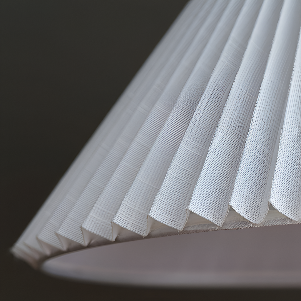 Lámpara de Pie Plisada Minimalista - Cuello de Ganso