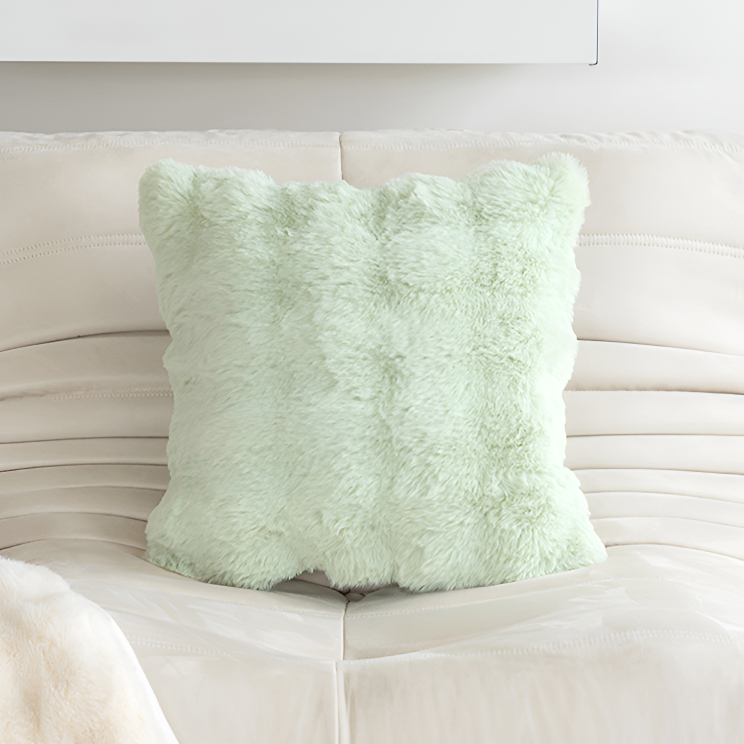 Cojín Decorativo con Relieve - Estilo Neutro Estriado