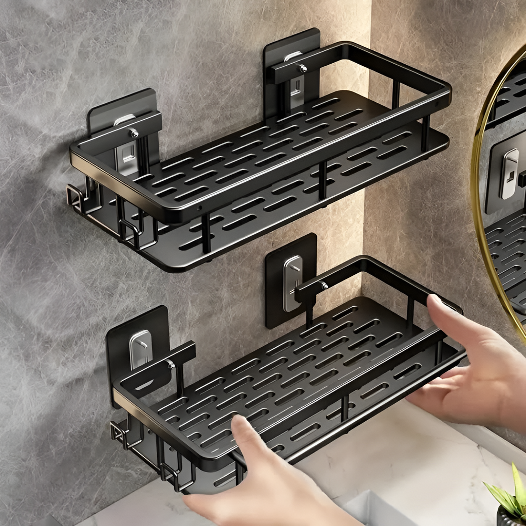 Caddy de Pared Adhesivo Minimalista - Ahorro de Espacio