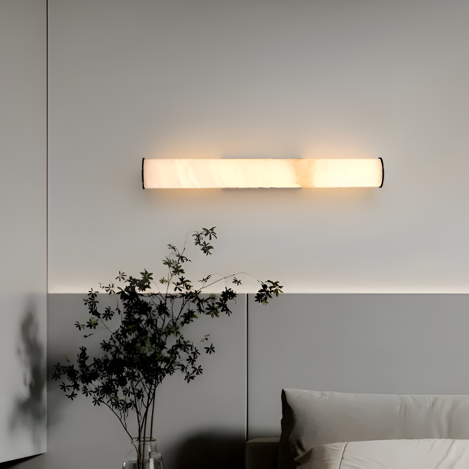 Aplique de Pared de Alabastro Minimalista - Lineal