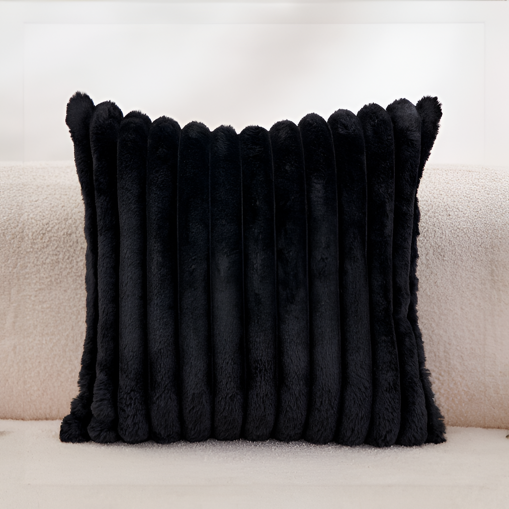 Cojín Decorativo con Relieve - Estilo Neutro Estriado