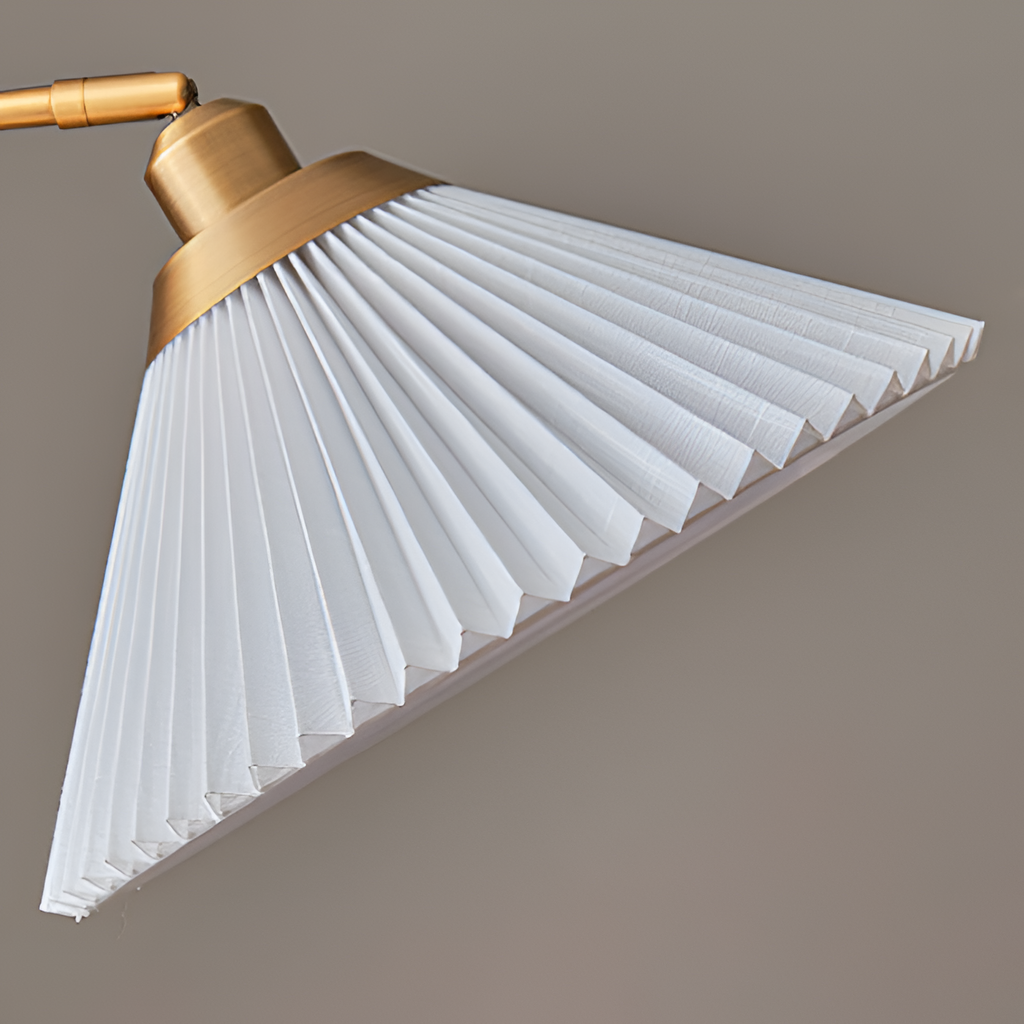 Lámpara de Pie Plisada Minimalista - Cuello de Ganso