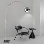 Lámpara de Pie de Arco Angulada Minimalista - Ajustable