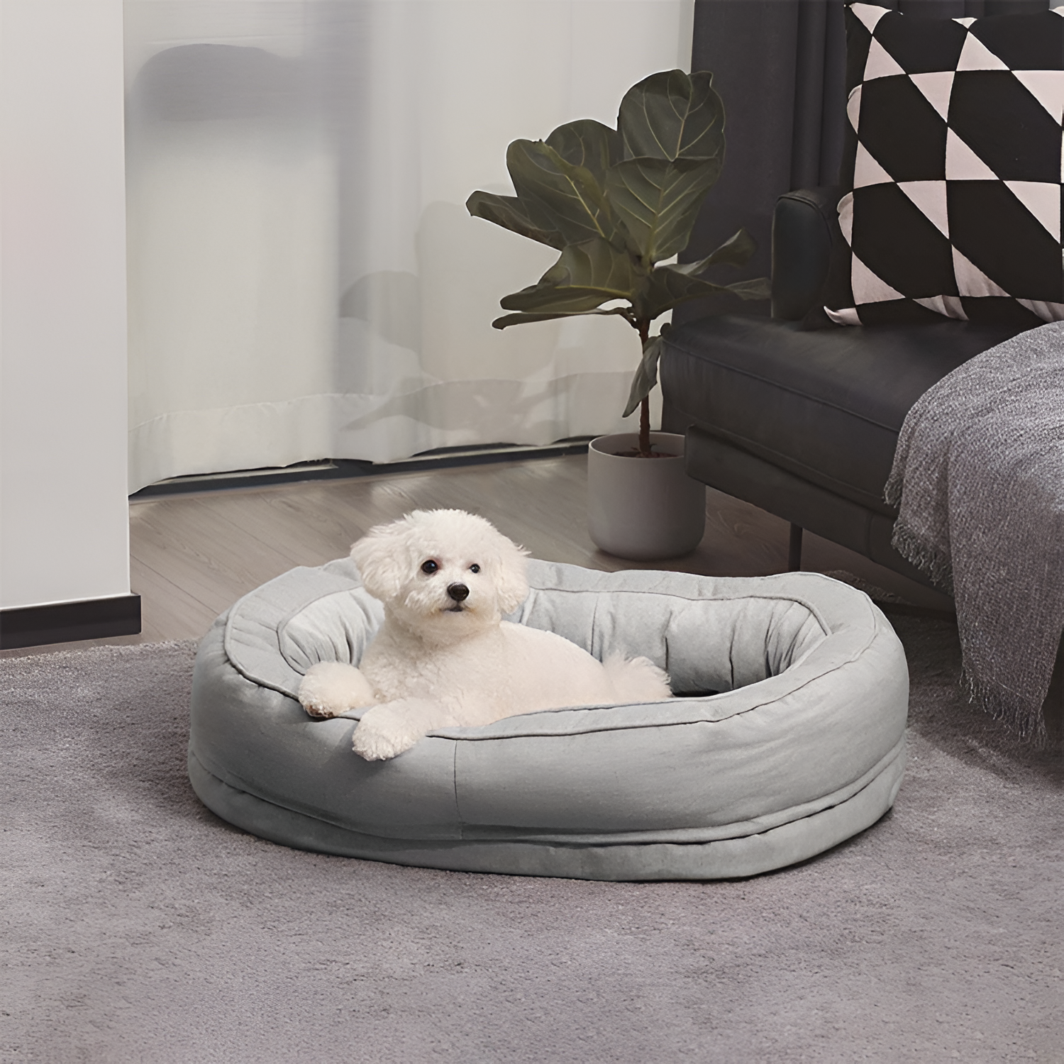 Cama Nido de Felpa para Mascotas - Relajante