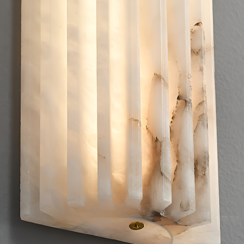 Aplique Pared Estriado Minimalista - Alabastro