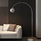 Lámpara de Pie de Arco Angulada Minimalista - Ajustable