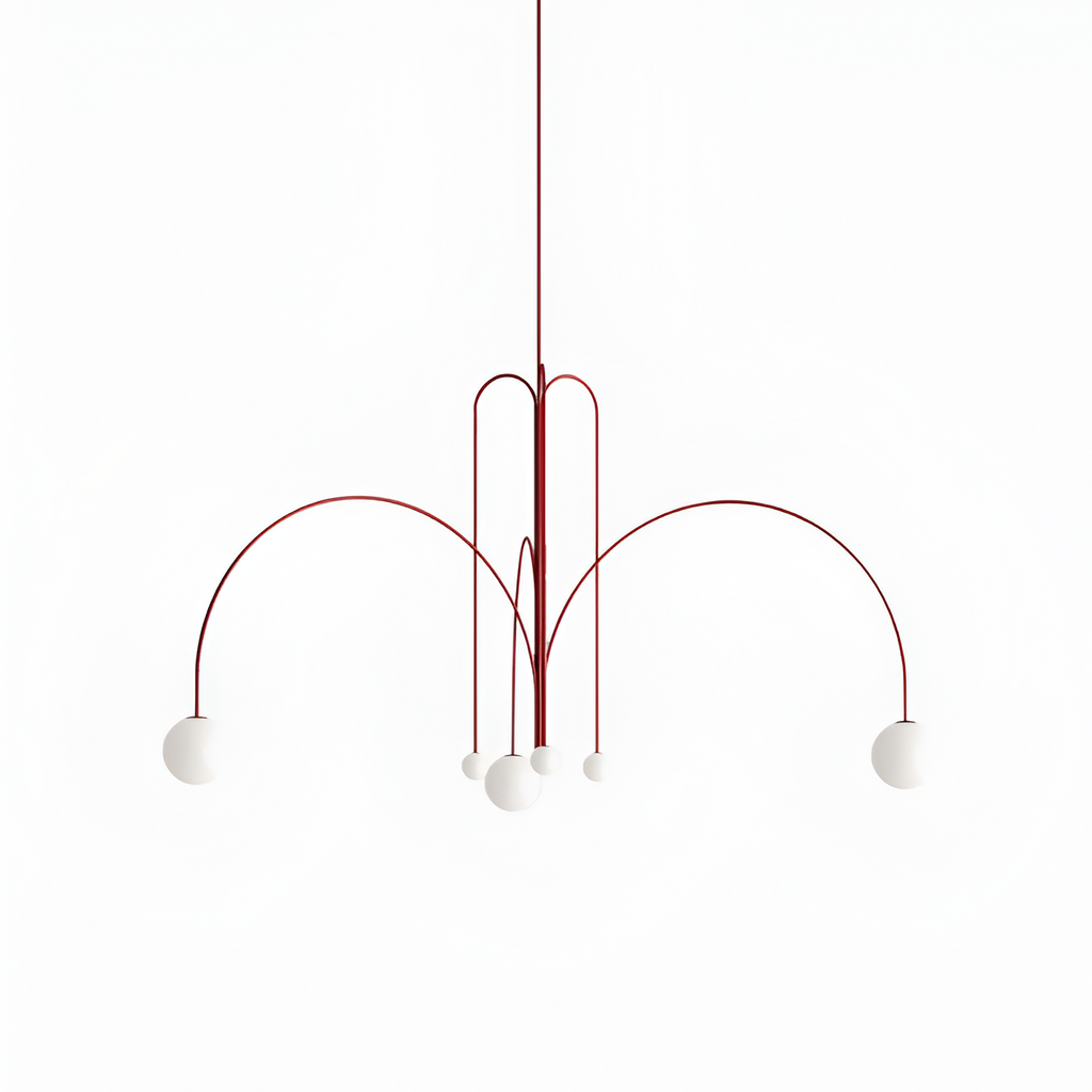 Curva Araña Suspensión Escultural - Minimalista
