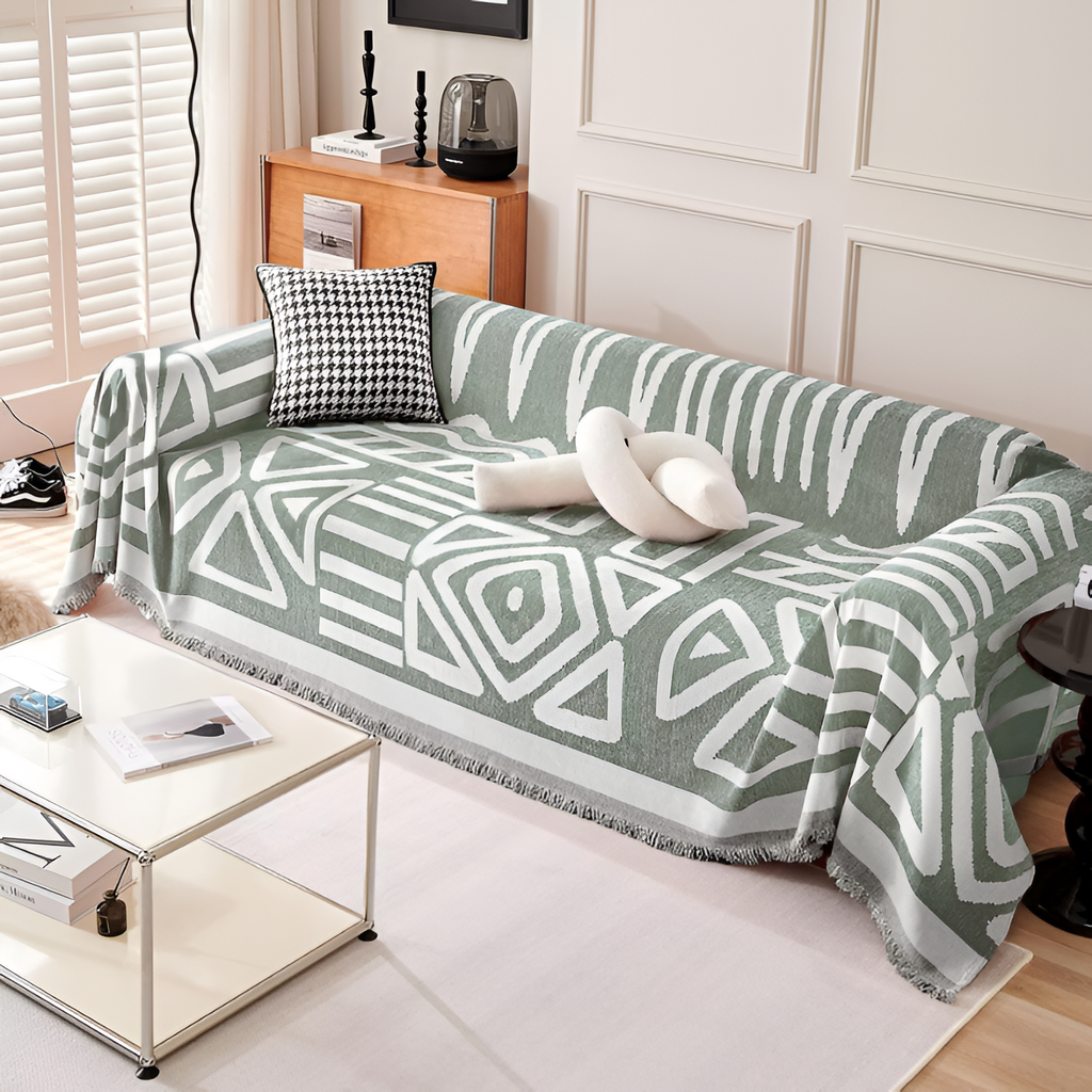 Manta Geométrica para Sofá - Decoración Bohemio