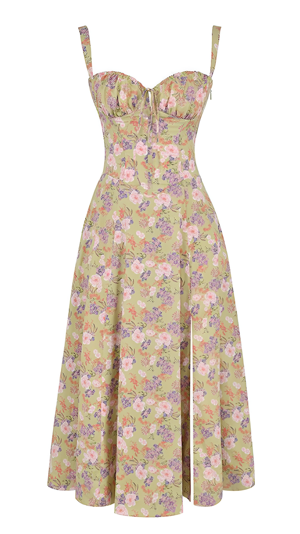 Vestido Midi Corte Línea A Para Mujer - Fiesta De Primavera En El Jardín