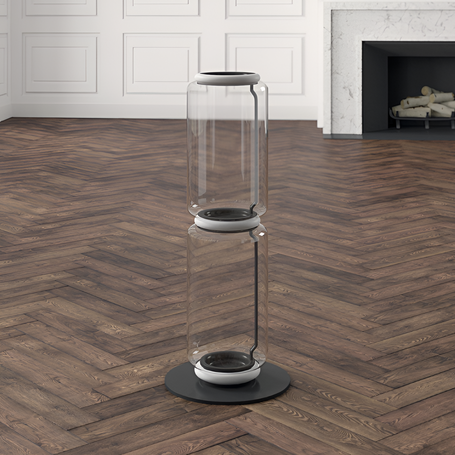 Lámpara De Pie Modular Minimalista - Cilíndrica