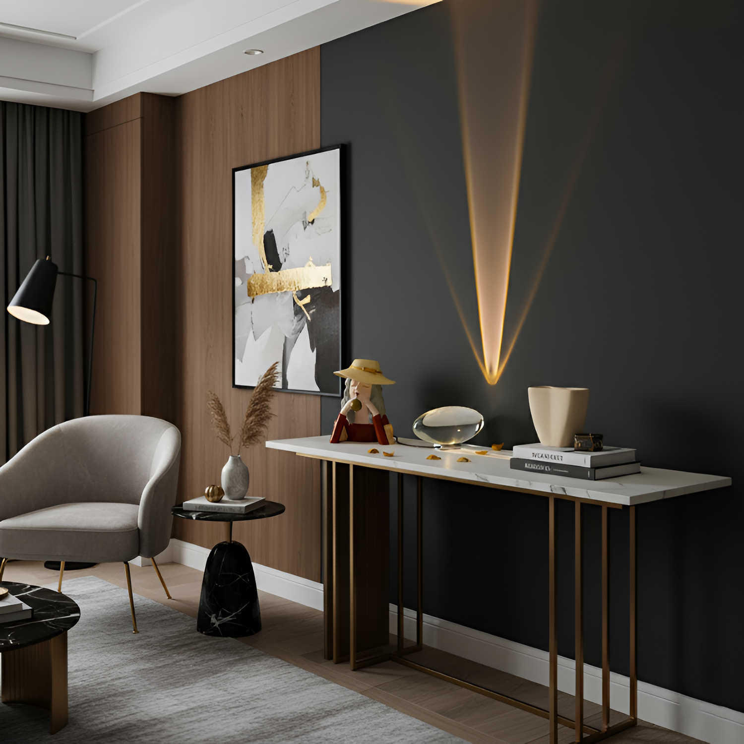 Lámpara Mesa Cristal Minimalista - Escultórica